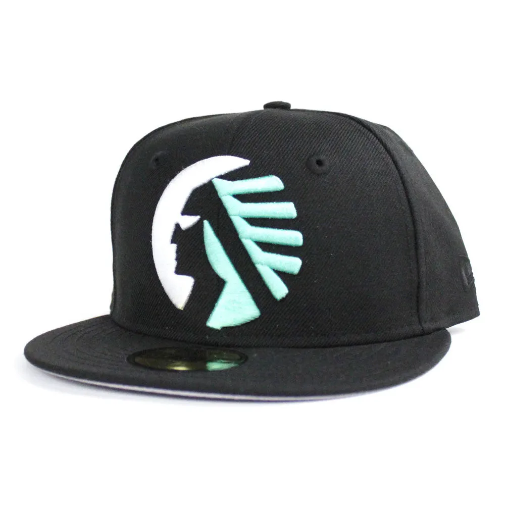 Memphis Chicks New Era 59fifty Fitted Hat (Air Jordan Retro 13 Black Mint Gray Under Brim)