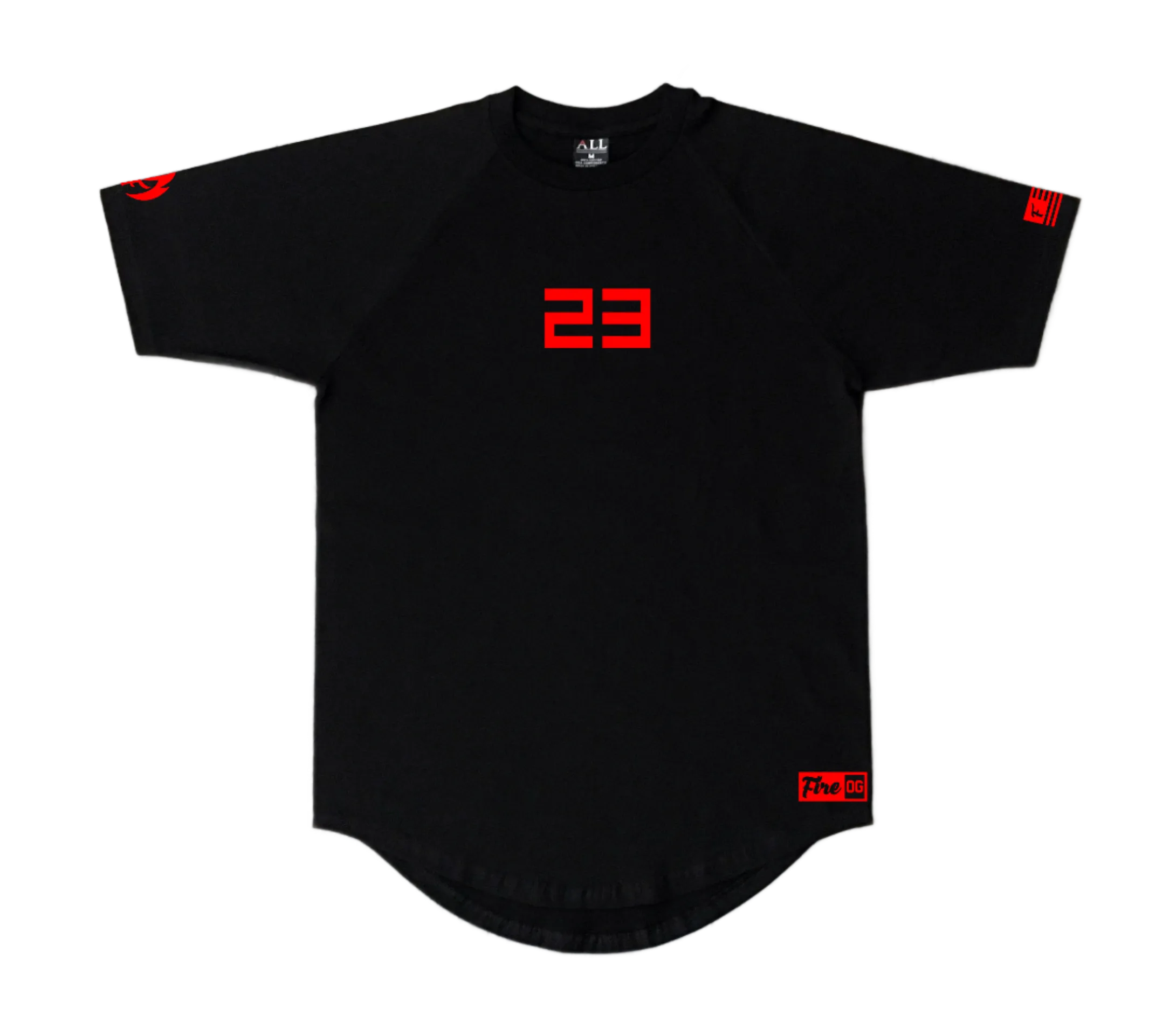 Men's 23 Sneaker T-Shirt To Match Air Jordan 13 Retro Bred New Black Red 23 Tee