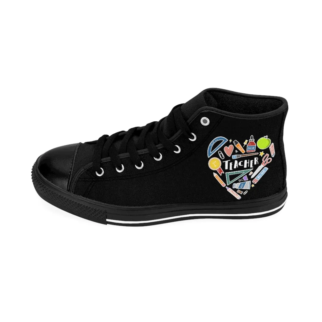 Men's Collage Heart High-top Sneakers