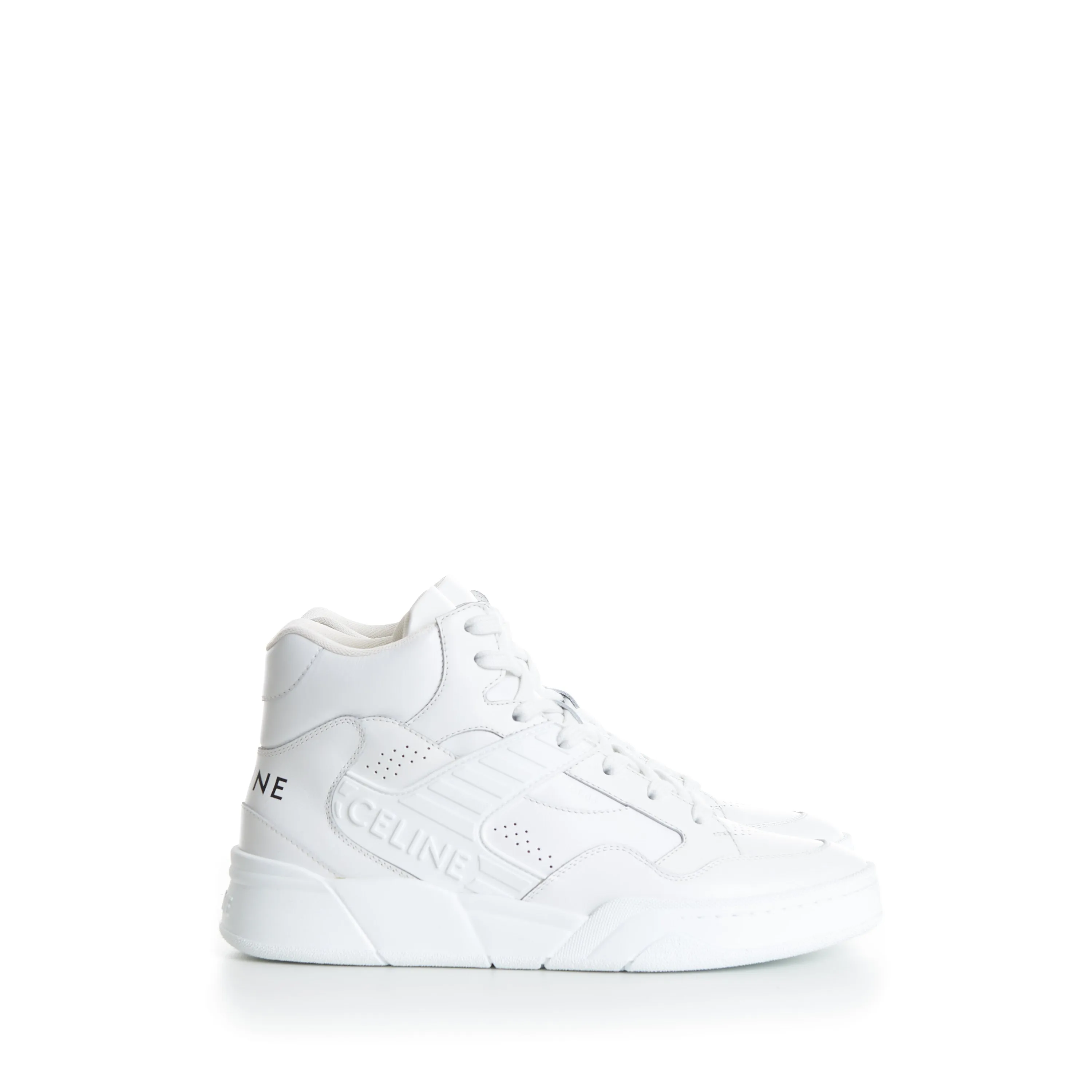 Men's CT-06 High Top Sneaker - Optic White Calfskin Leather