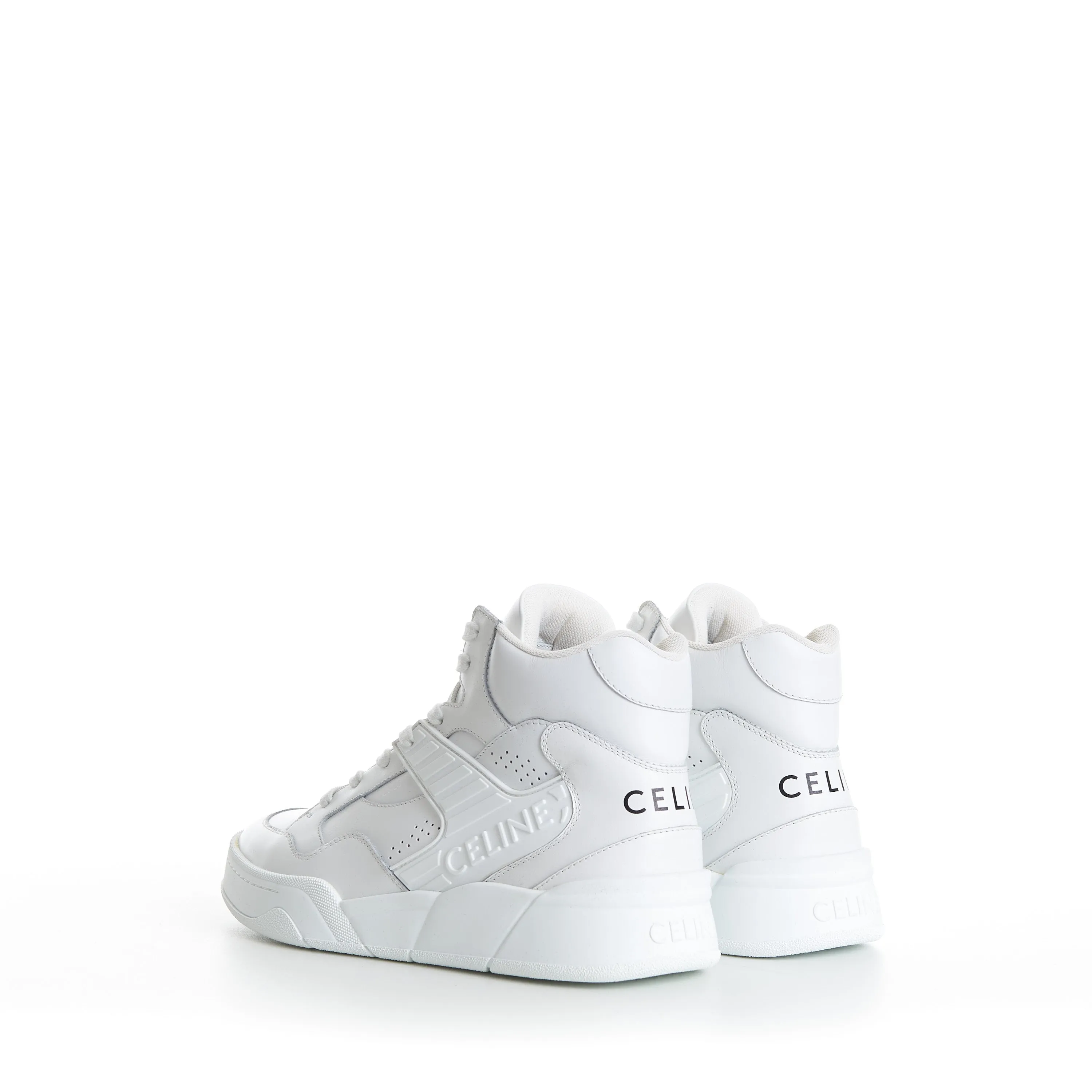 Men's CT-06 High Top Sneaker - Optic White Calfskin Leather