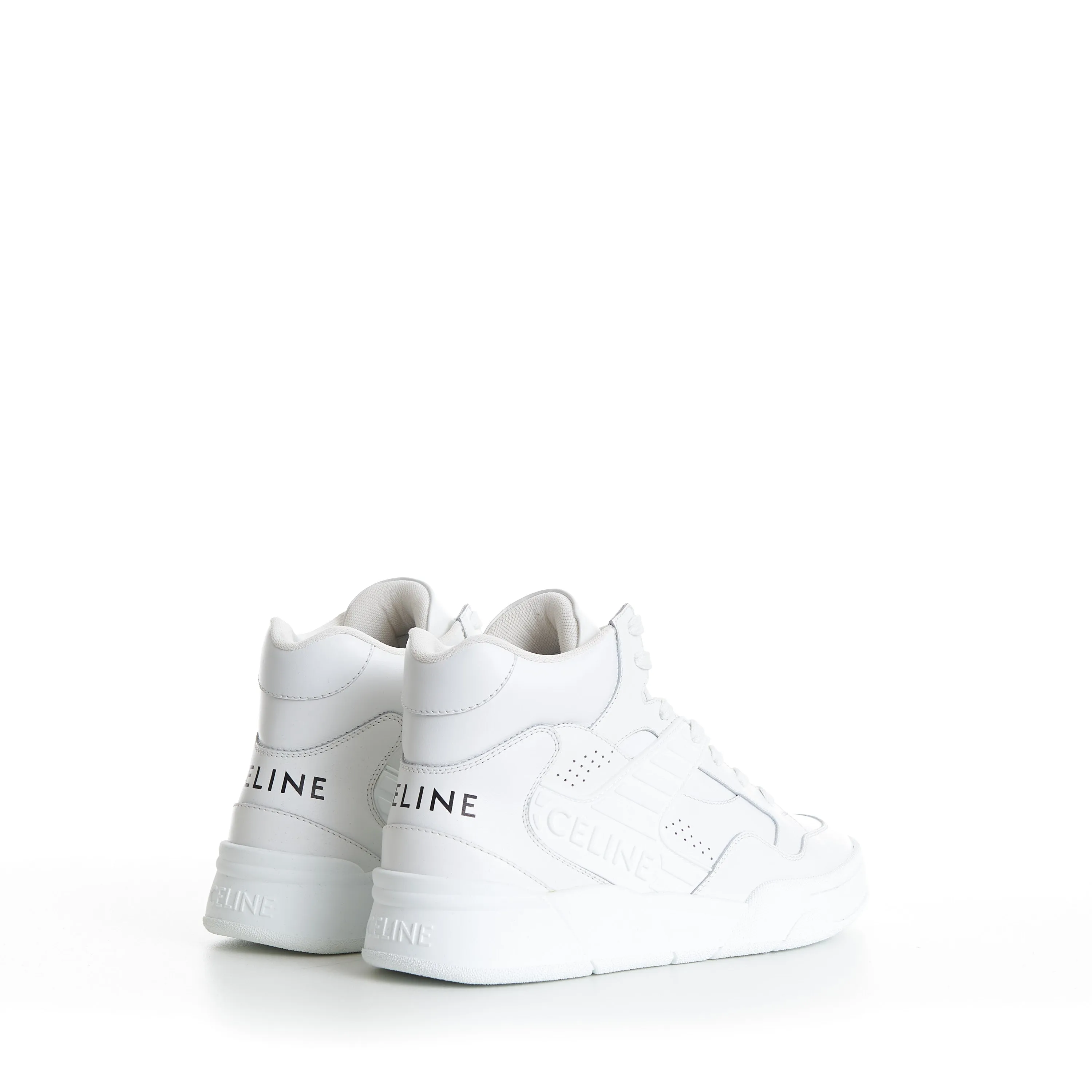Men's CT-06 High Top Sneaker - Optic White Calfskin Leather