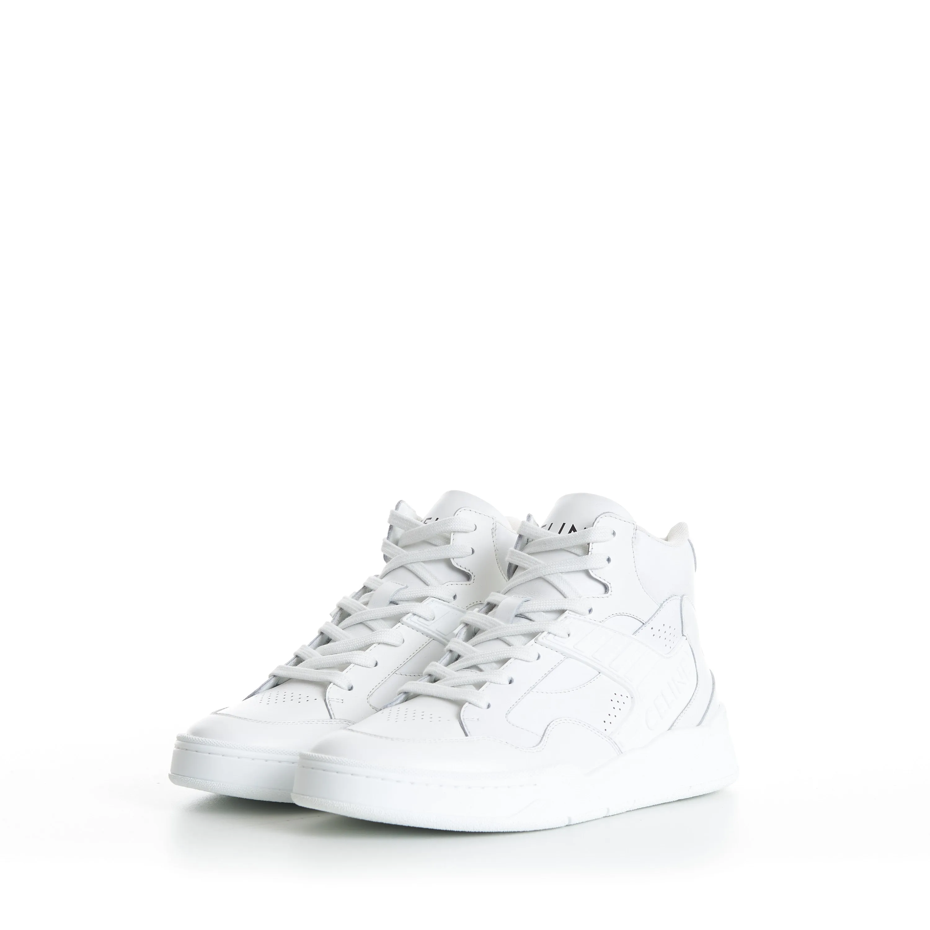 Men's CT-06 High Top Sneaker - Optic White Calfskin Leather