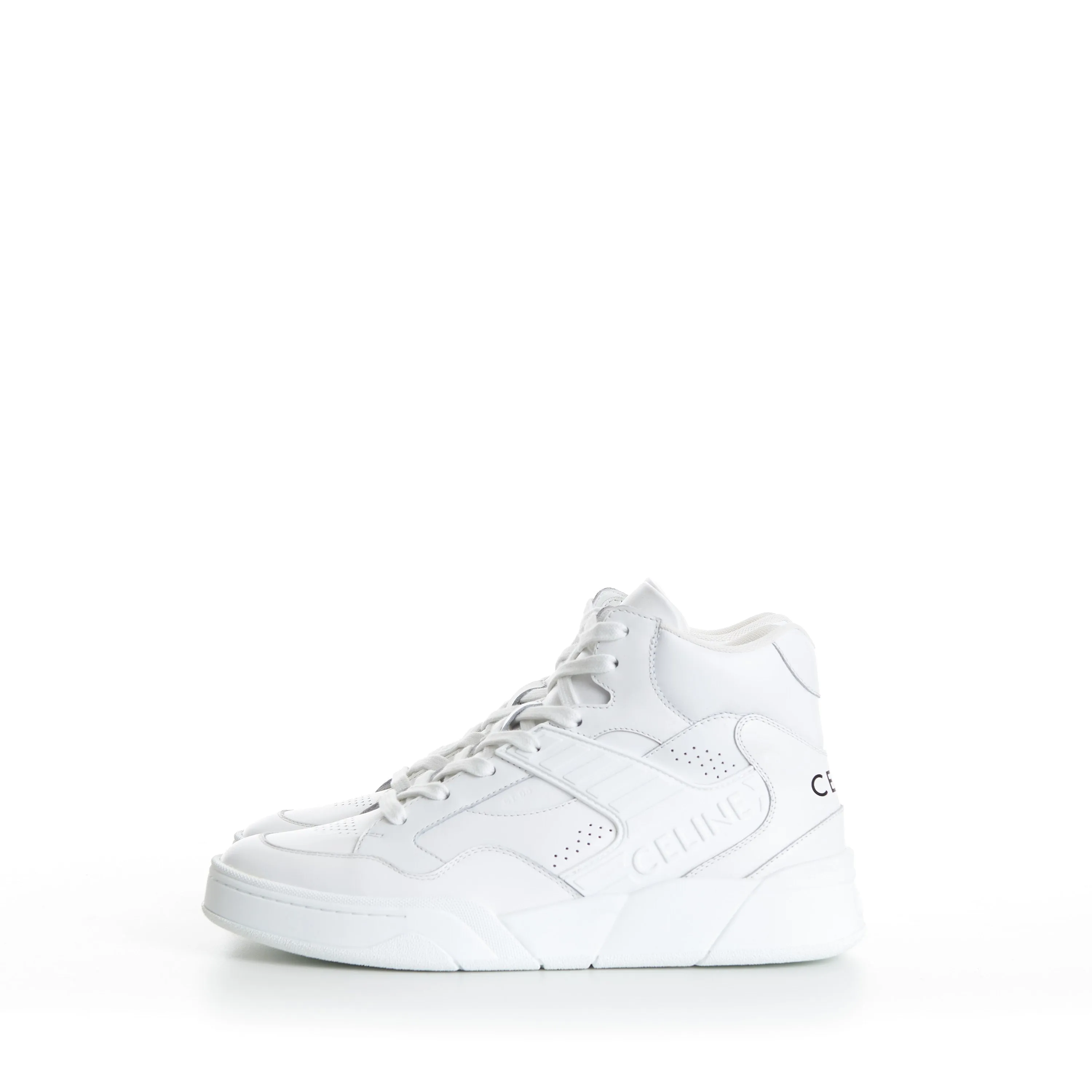 Men's CT-06 High Top Sneaker - Optic White Calfskin Leather
