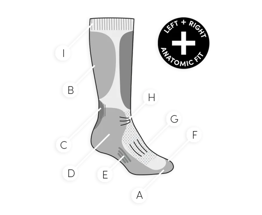 Mens Merino Ski  Light Over the Calf Socks Ski Heritage