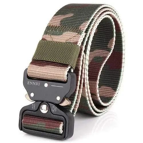 Mens Nylon Outdoor Durable Military Combat Belt
