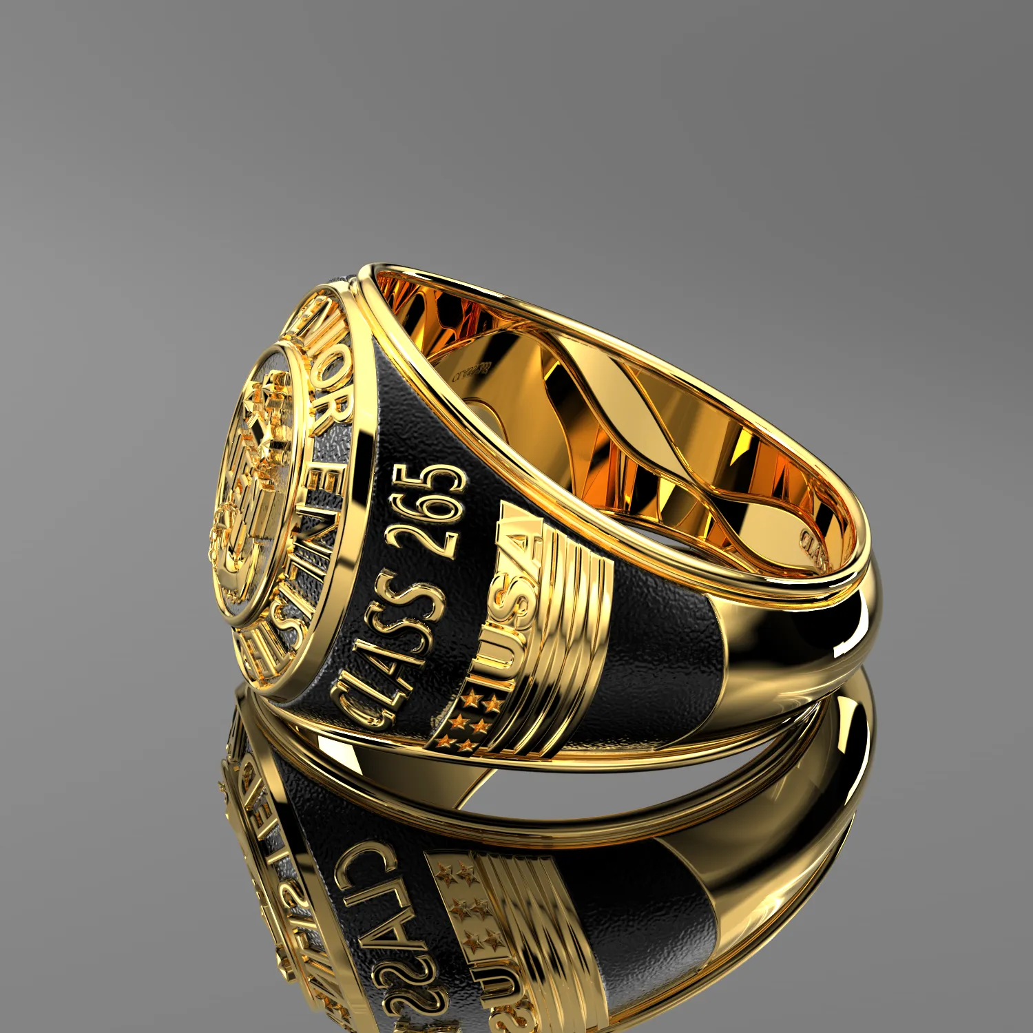 Men's or Ladies Customizable Senior Enlisted Academy Class Ring CPO1893