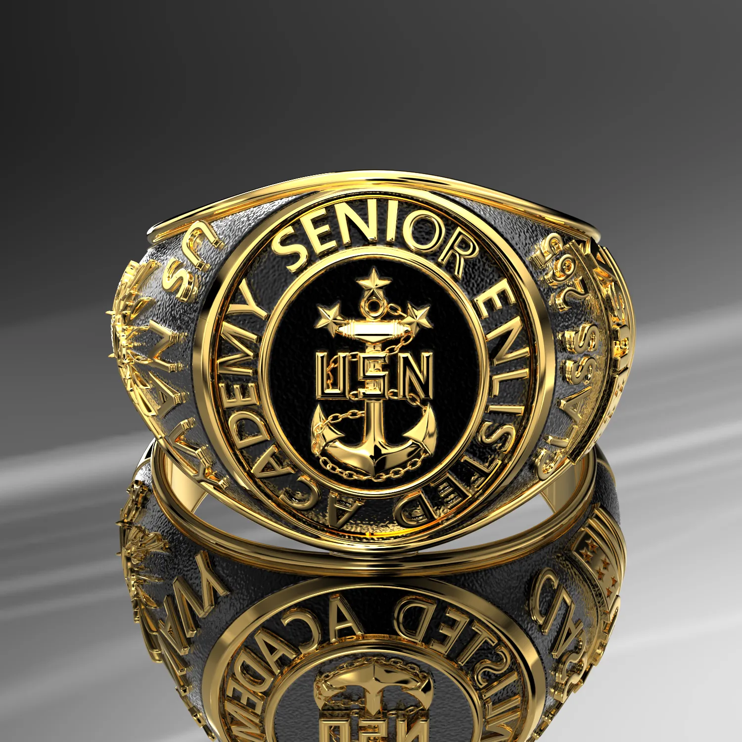 Men's or Ladies Customizable Senior Enlisted Academy Class Ring CPO1893