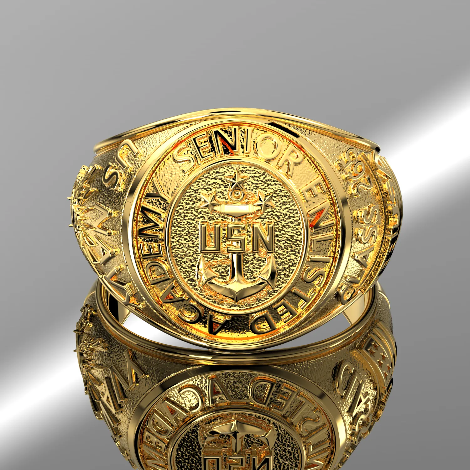 Men's or Ladies Customizable Senior Enlisted Academy Class Ring CPO1893