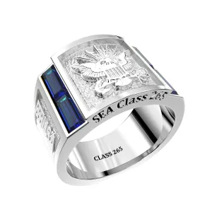 Men's or Ladies Customizable US Navy Senior Enlisted Academy Statement Class Ring CPO1893