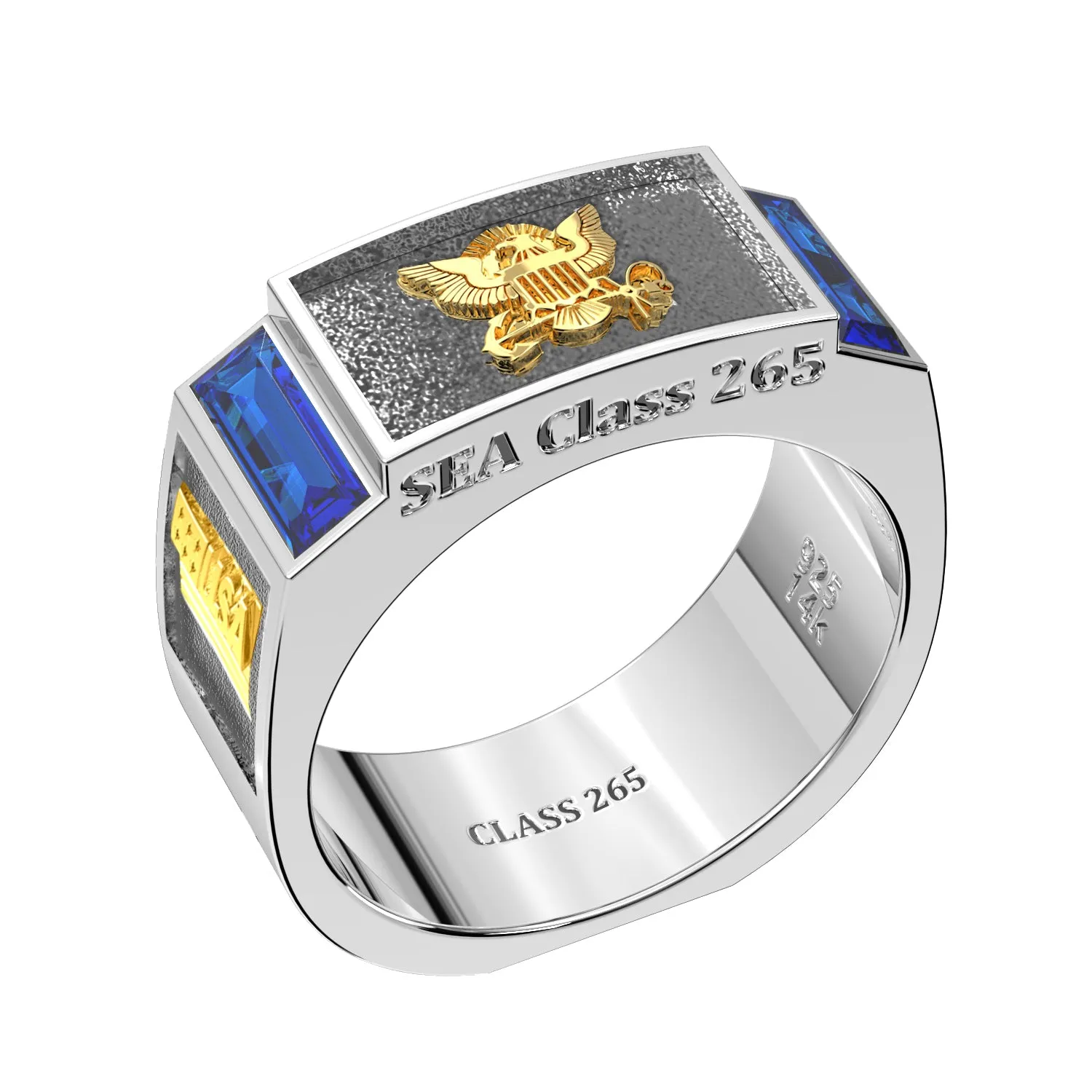 Men's or Ladies Customizable US Navy Senior Enlisted Academy Statement Class Ring CPO1893