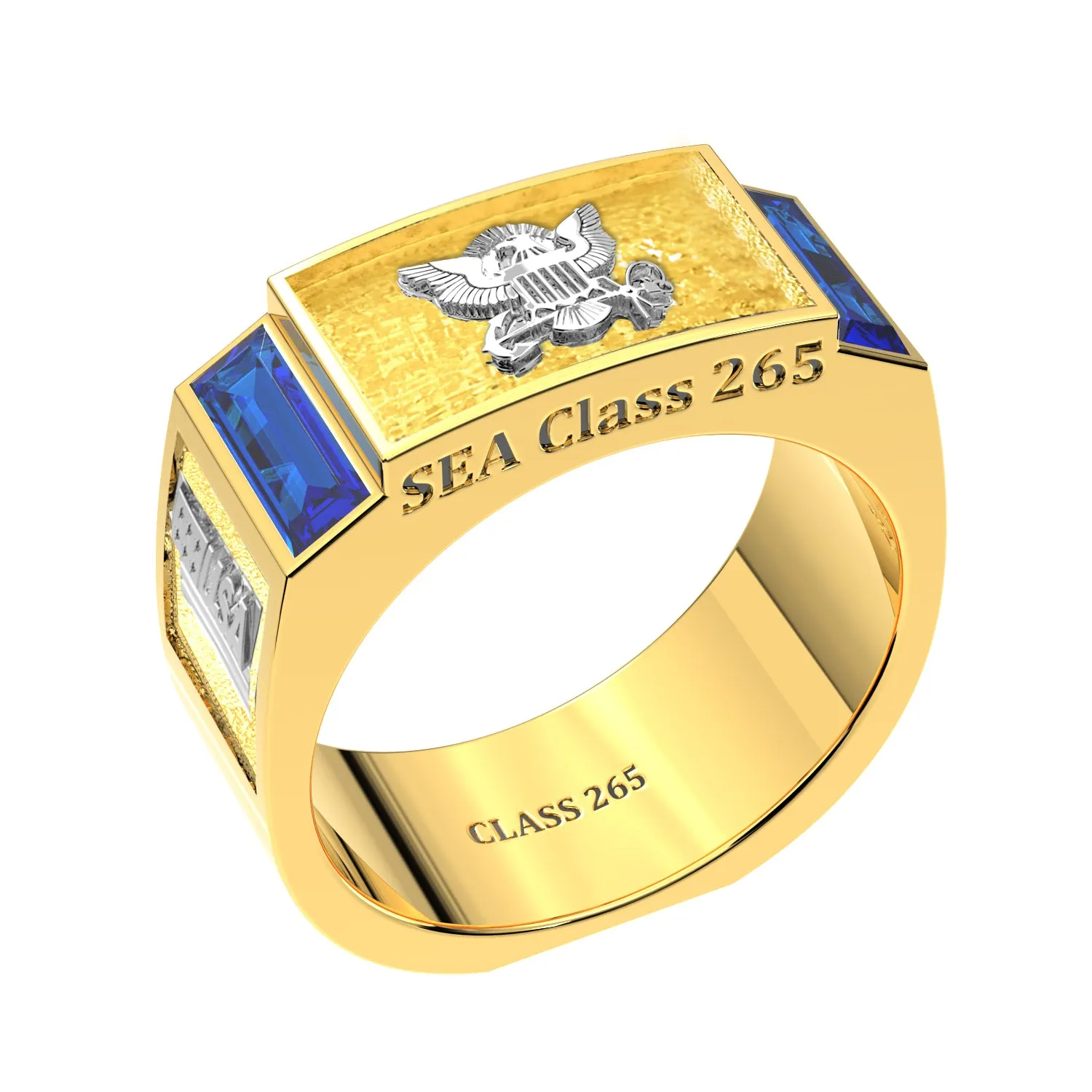 Men's or Ladies Customizable US Navy Senior Enlisted Academy Statement Class Ring CPO1893