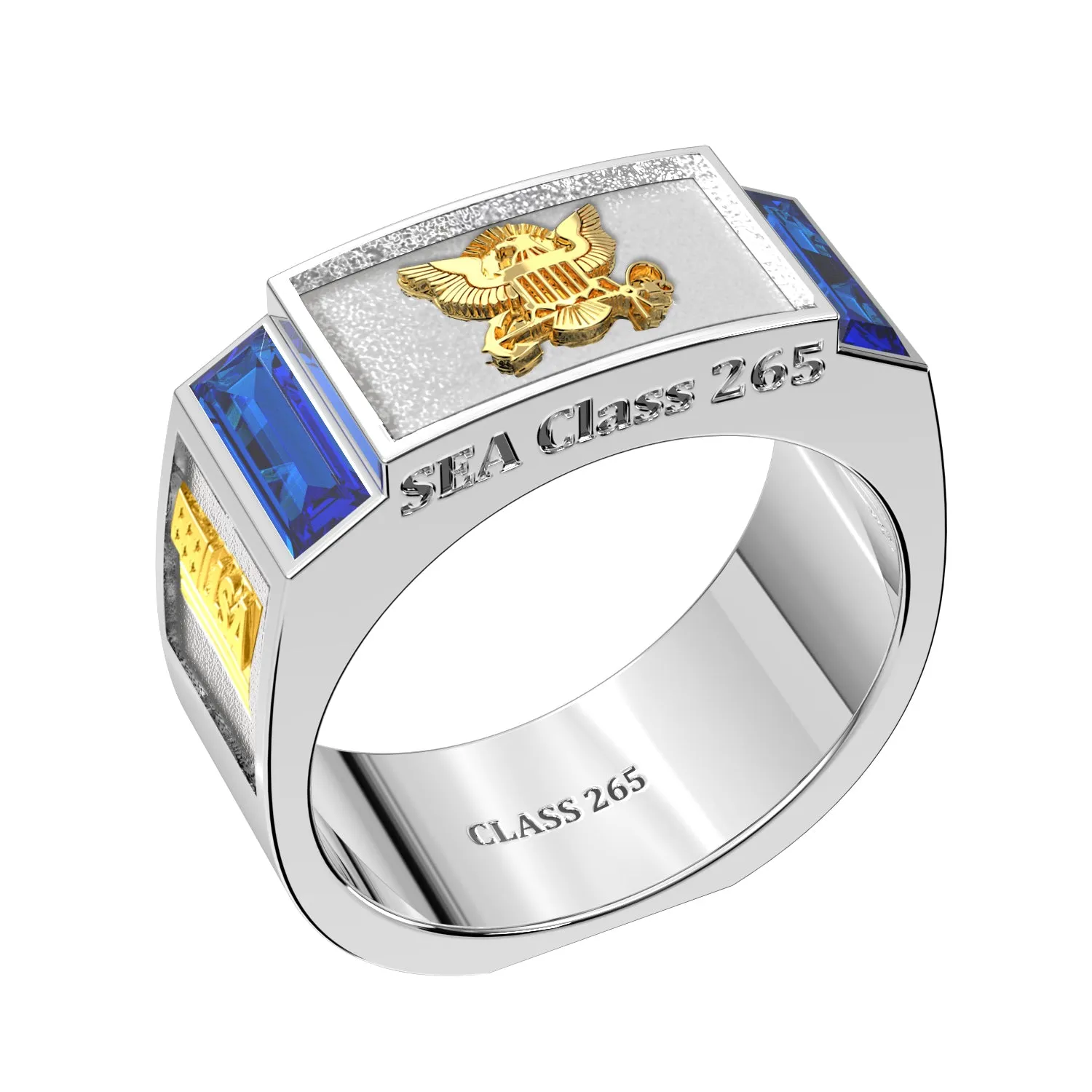 Men's or Ladies Customizable US Navy Senior Enlisted Academy Statement Class Ring CPO1893