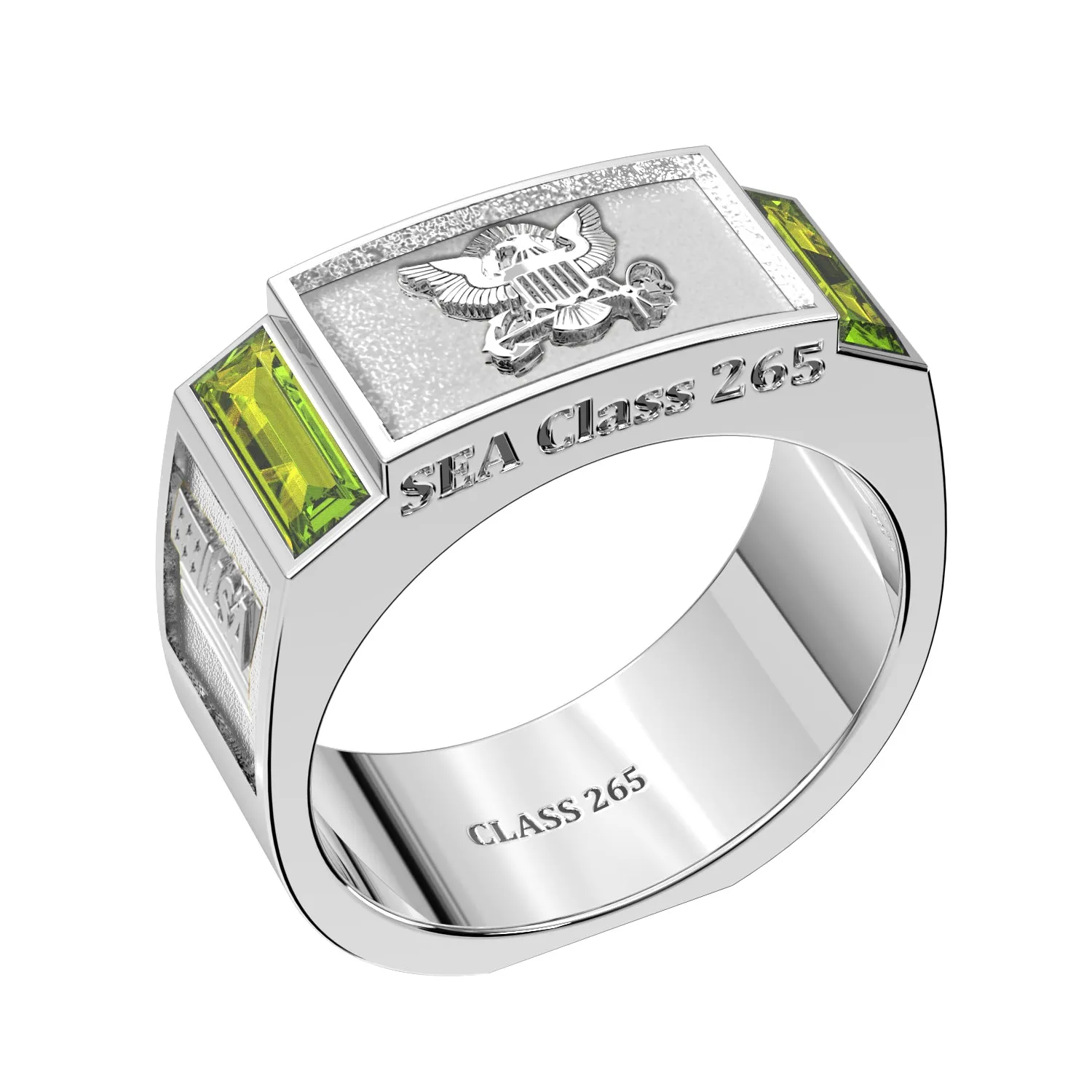 Men's or Ladies Customizable US Navy Senior Enlisted Academy Statement Class Ring CPO1893