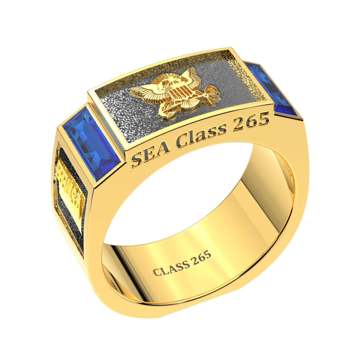 Men's or Ladies Customizable US Navy Senior Enlisted Academy Statement Class Ring CPO1893