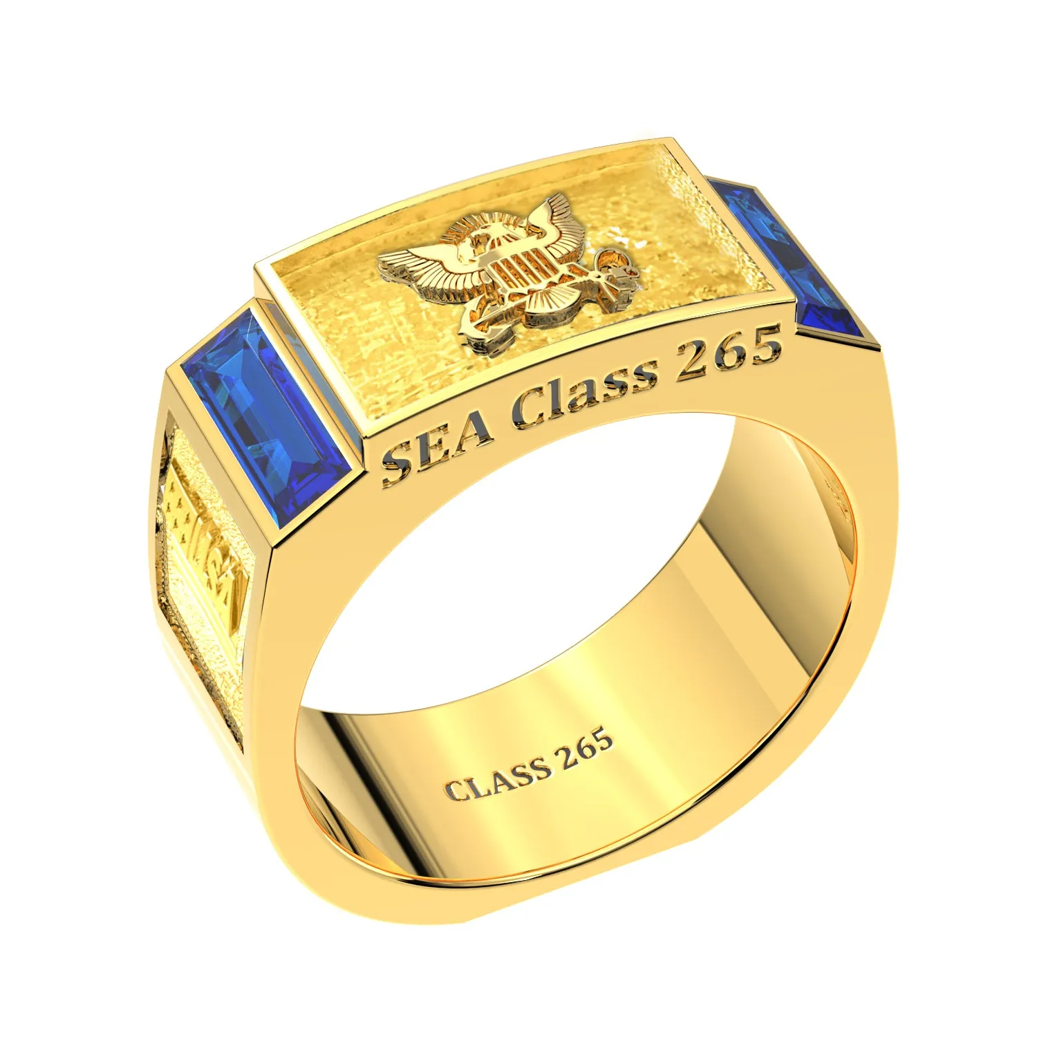 Men's or Ladies Customizable US Navy Senior Enlisted Academy Statement Class Ring CPO1893