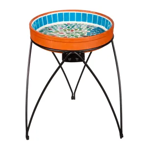 Metal Angled Bird Bath Stand,47m5393