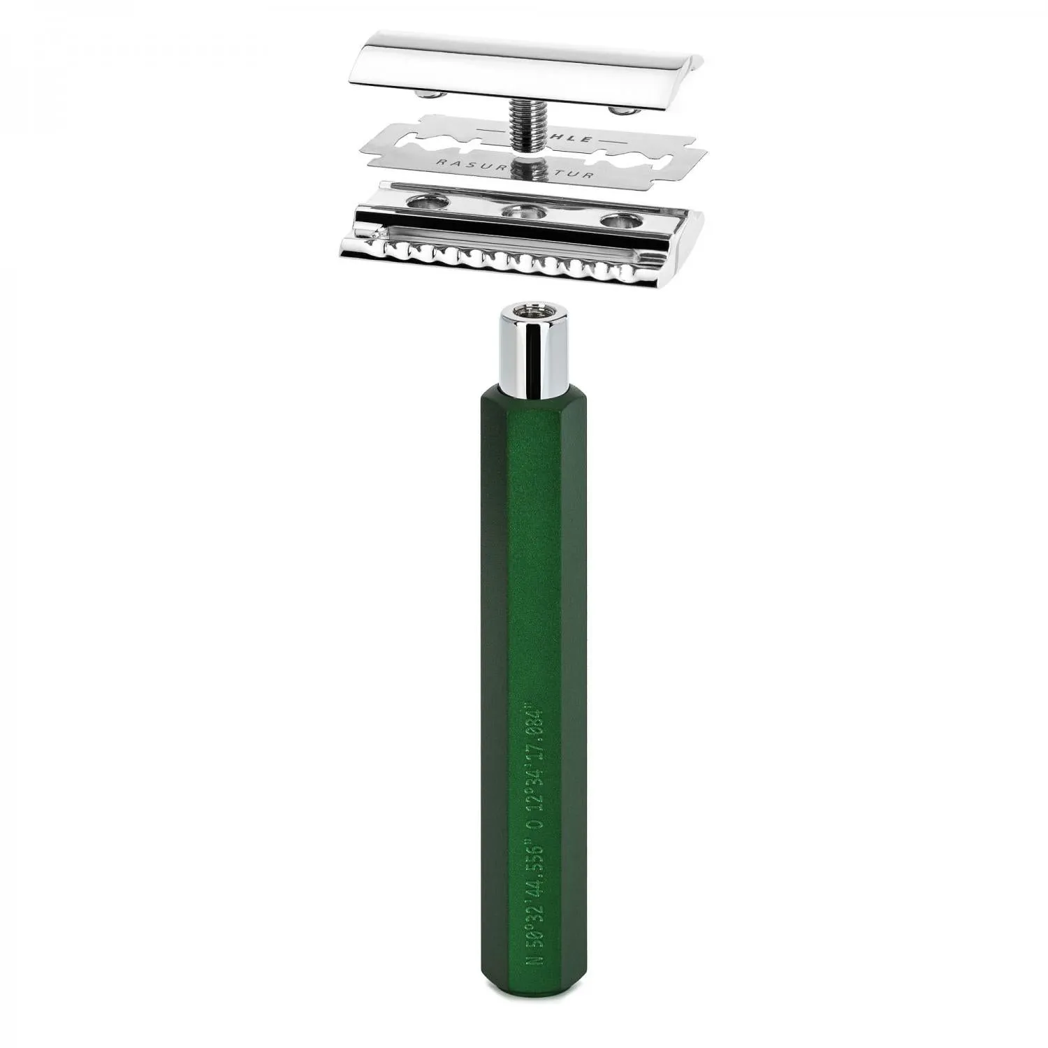 MÜHLE HEXAGON 3 Pc. Shaving Set, Silvertip Badger / Safety Razor, Forest