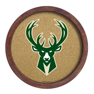 Milwaukee Bucks: "Faux" Barrel Framed Cork Board