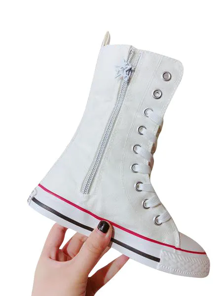 MOF Kids autumn hi-top shoes rhinestone canvas hi-top sneakers for girls