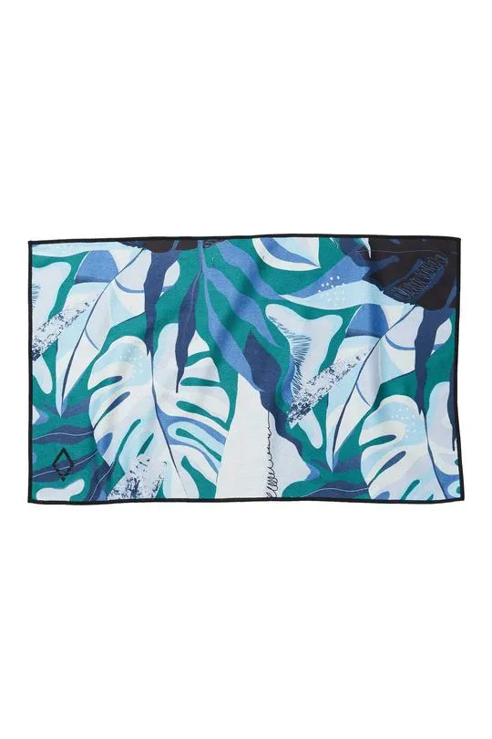 MONSTERA BLUE HAND TOWEL