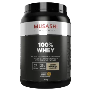 Musashi 100% Whey Vanilla Milkshake 900g