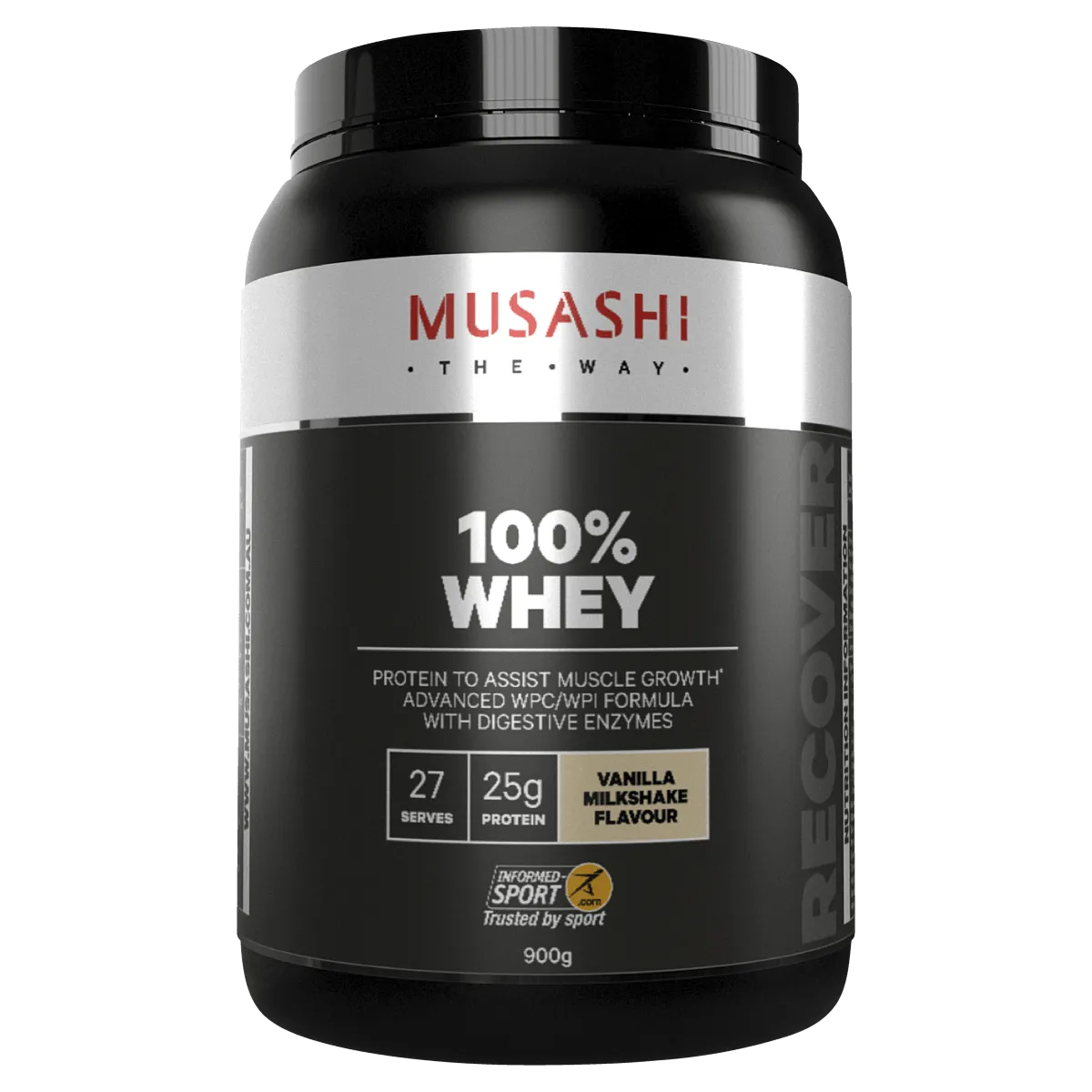 Musashi 100% Whey Vanilla Milkshake 900g