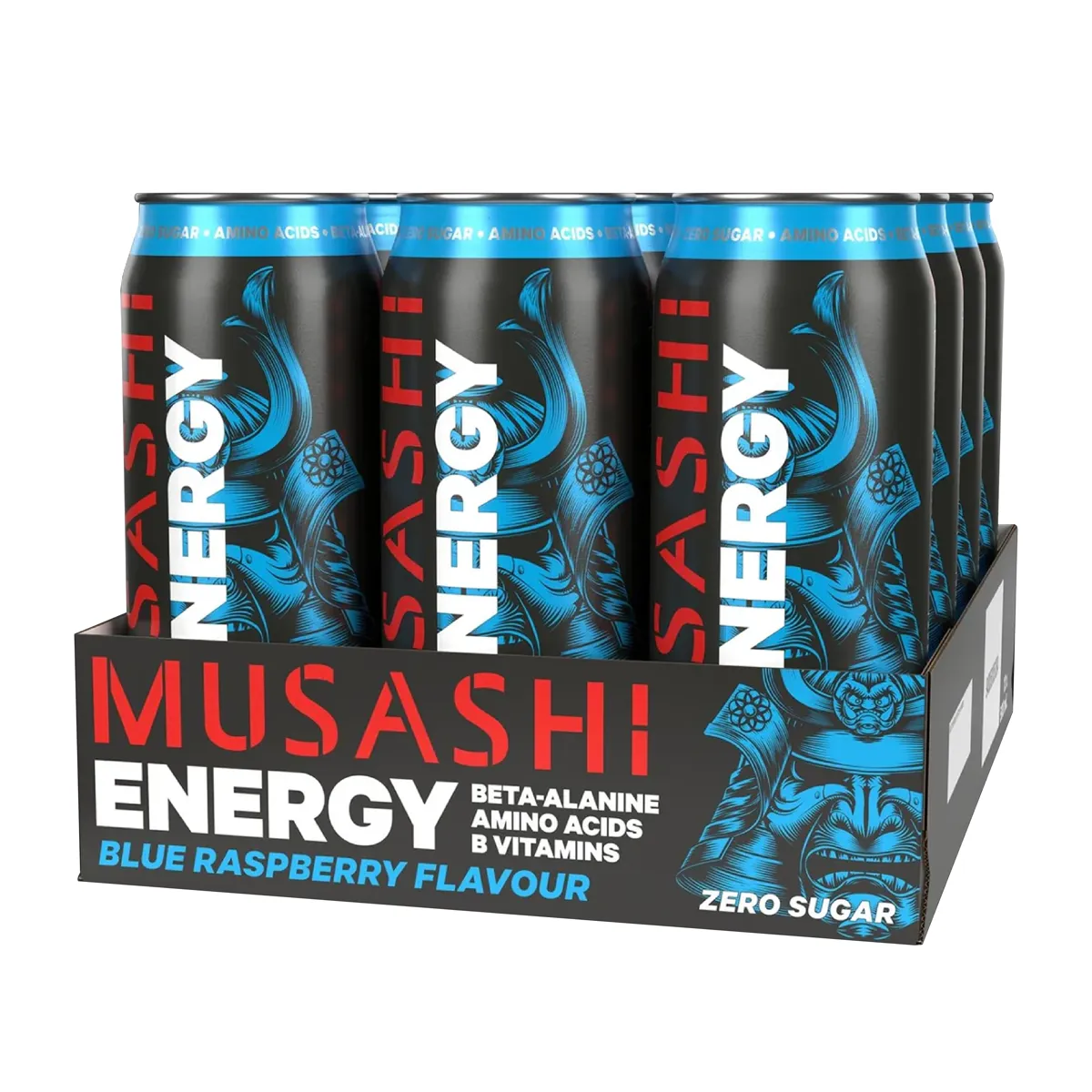 Musashi Energy Drink 500ml x 12 Blue Raspberry [BBD MAY 2025]