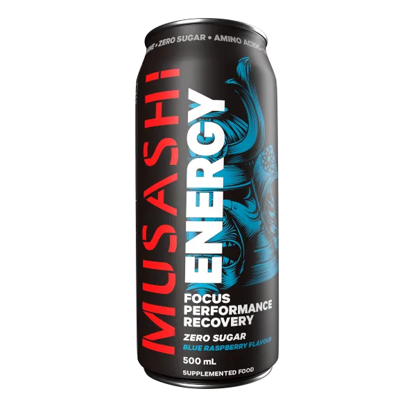Musashi Energy Drink 500ml x 12 Blue Raspberry [BBD MAY 2025]