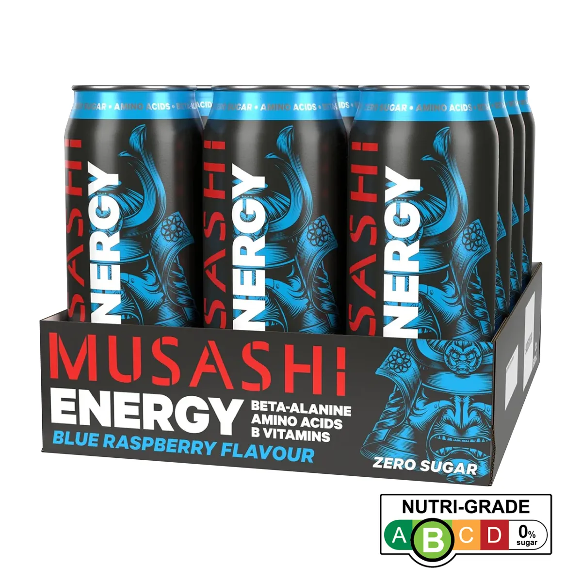 Musashi Energy Drink 500ml x 12 Blue Raspberry [BBD MAY 2025]