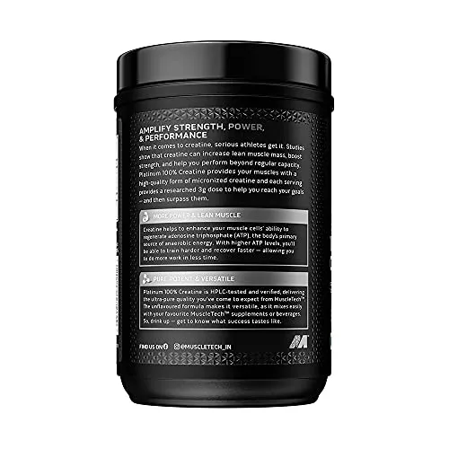 Muscletech Essential Series Platinum 100% Creatine | Boost Muscle growth & Strength | Muscle Recovery | Sports Nutrition | 0.88 lb (400 g)