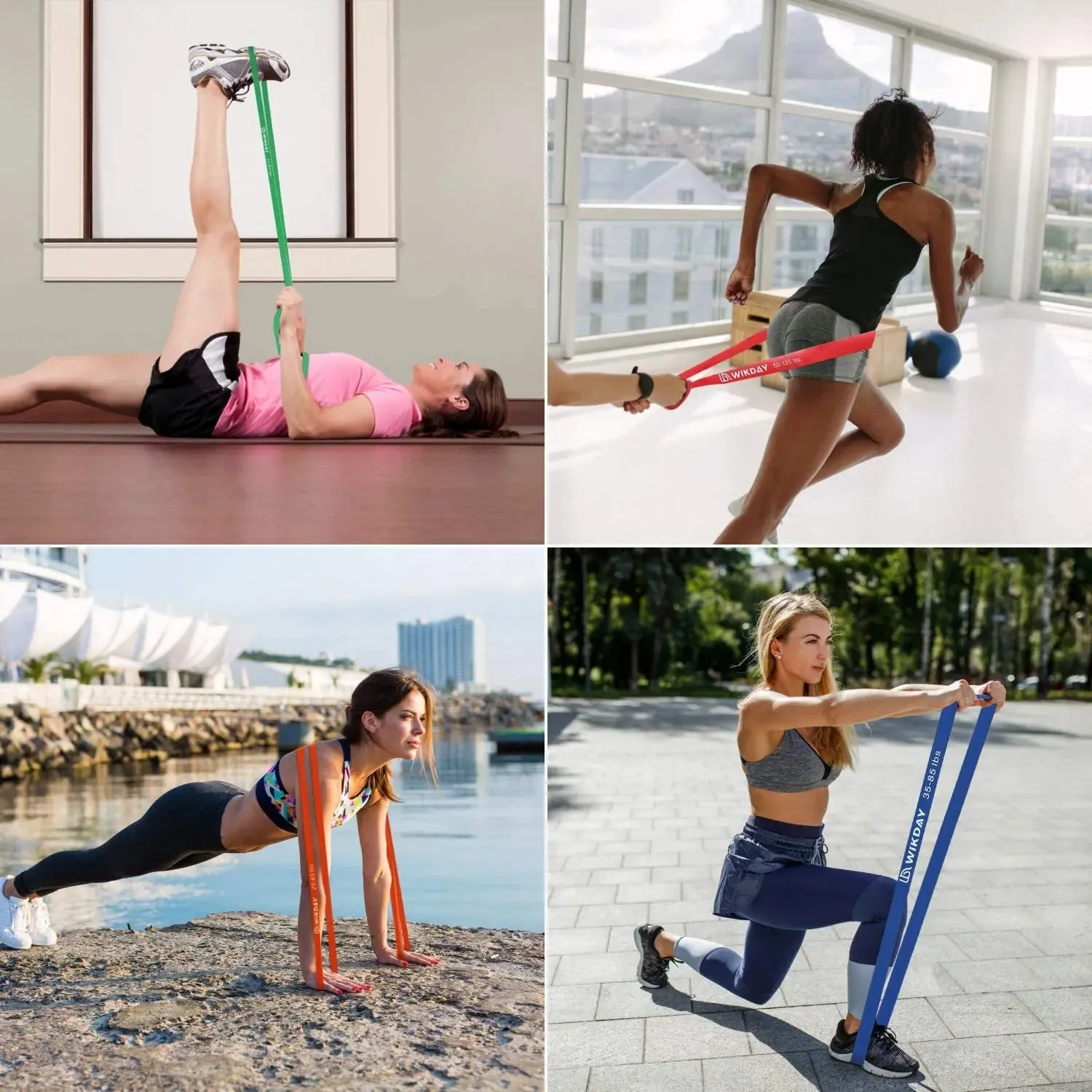 Natural Rubber Resistance Bands - 41" (208cm) for Fitness