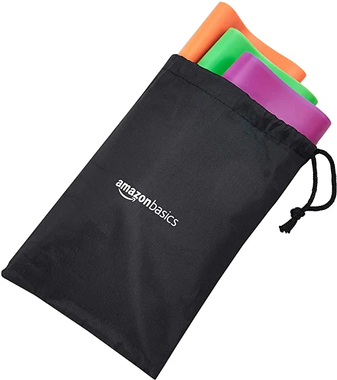New AmazonBasics TPE Resistance Band - 1500mm, 3-Piece Set! Includes Light, Medium & heavy Bands!