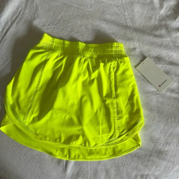 NEW Lululemon Hotty Hot High-Rise Skirt Highlight Yellow
