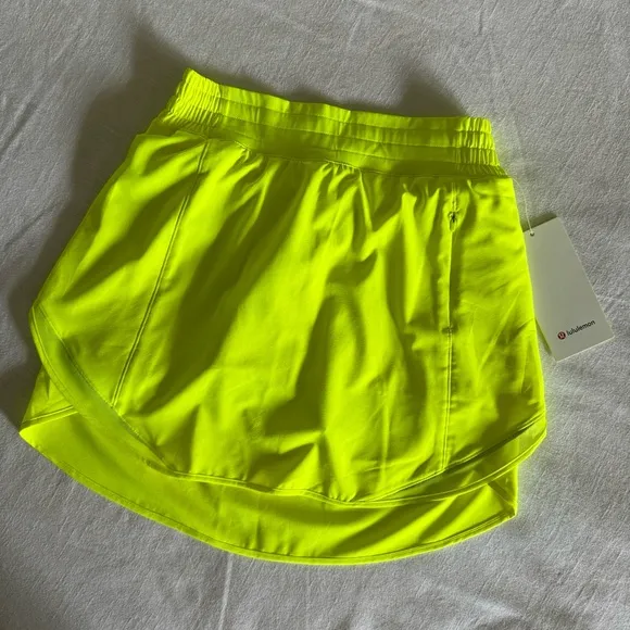 NEW Lululemon Hotty Hot High-Rise Skirt Highlight Yellow