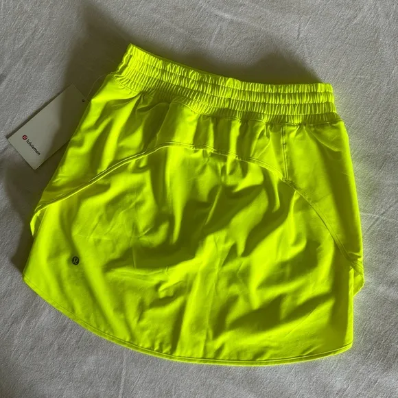 NEW Lululemon Hotty Hot High-Rise Skirt Highlight Yellow
