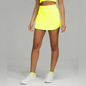NEW Lululemon Hotty Hot High-Rise Skirt Highlight Yellow