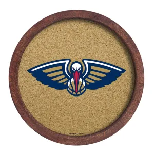 New Orleans Pelicans: "Faux" Barrel Framed Cork Board