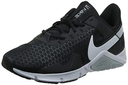 Nike Women's W Legend Essential 2 Black/White-Pure Platinum Running Shoe-4 Kids UK (CQ9545-001)