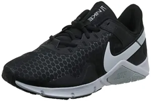 Nike Women's W Legend Essential 2 Black/White-Pure Platinum Running Shoe-4 Kids UK (CQ9545-001)