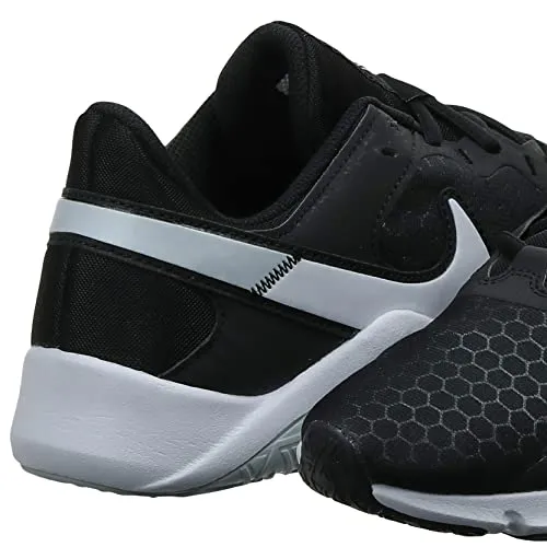 Nike Women's W Legend Essential 2 Black/White-Pure Platinum Running Shoe-4 Kids UK (CQ9545-001)