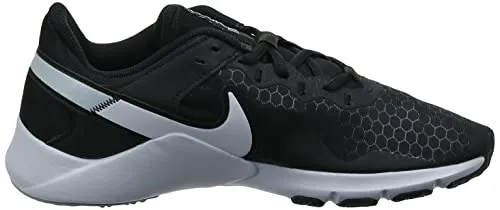 Nike Women's W Legend Essential 2 Black/White-Pure Platinum Running Shoe-4 Kids UK (CQ9545-001)