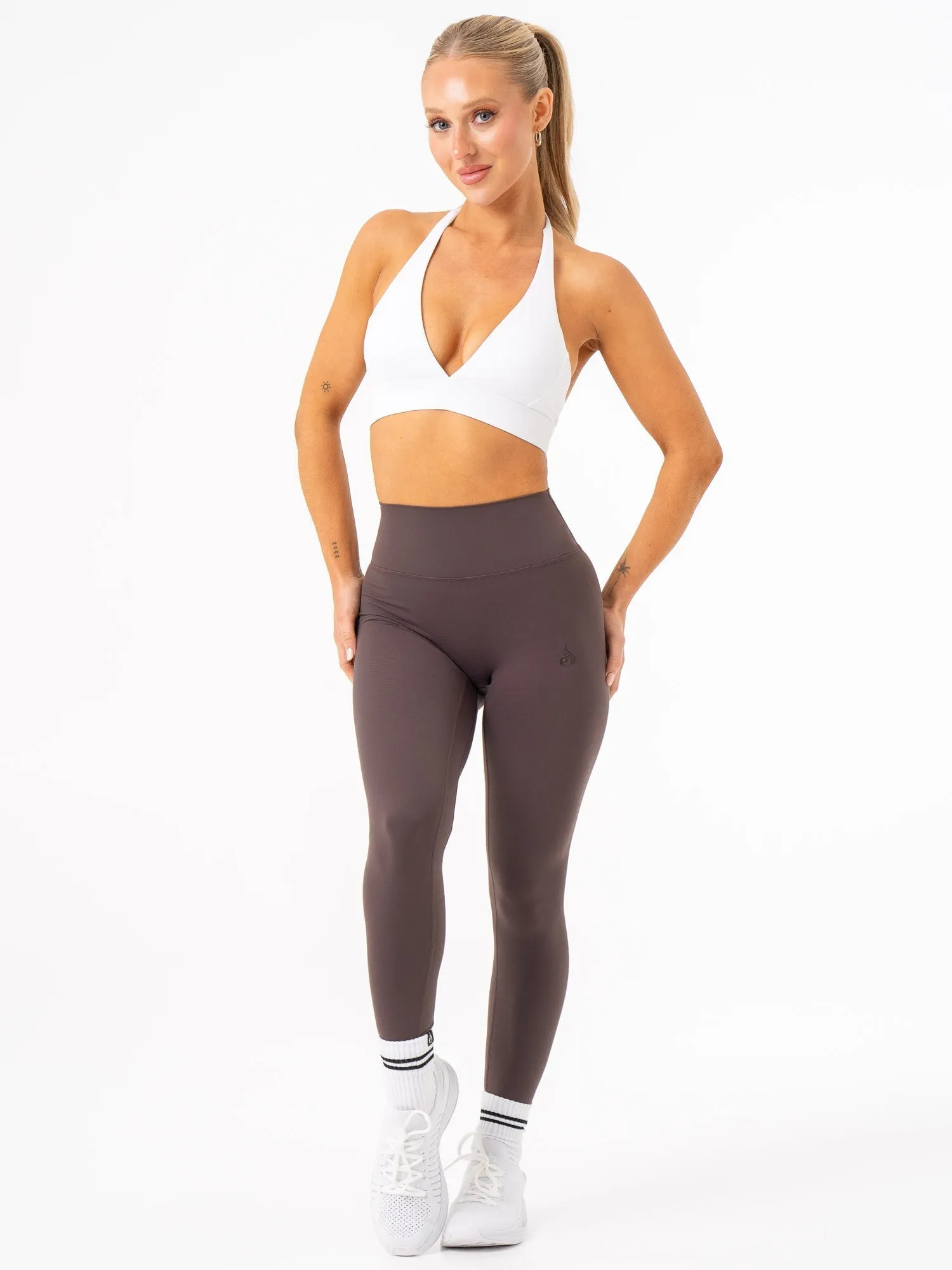 NKD Halter Sports Bra - White