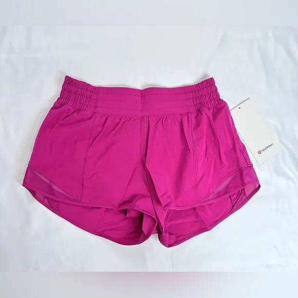 NWT Lululemon Hotty Hot High-Rise Lined Short 2.5&quot; - Ripened Raspberry - 6