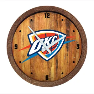 Oklahoma City Thunder: "Faux" Barrel Top Clock