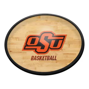 Oklahoma State Cowboys: Hardwood - Oval Slimline Lighted Wall Sign