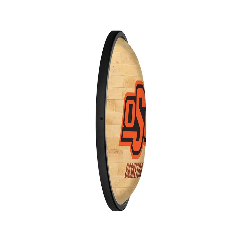 Oklahoma State Cowboys: Hardwood - Oval Slimline Lighted Wall Sign