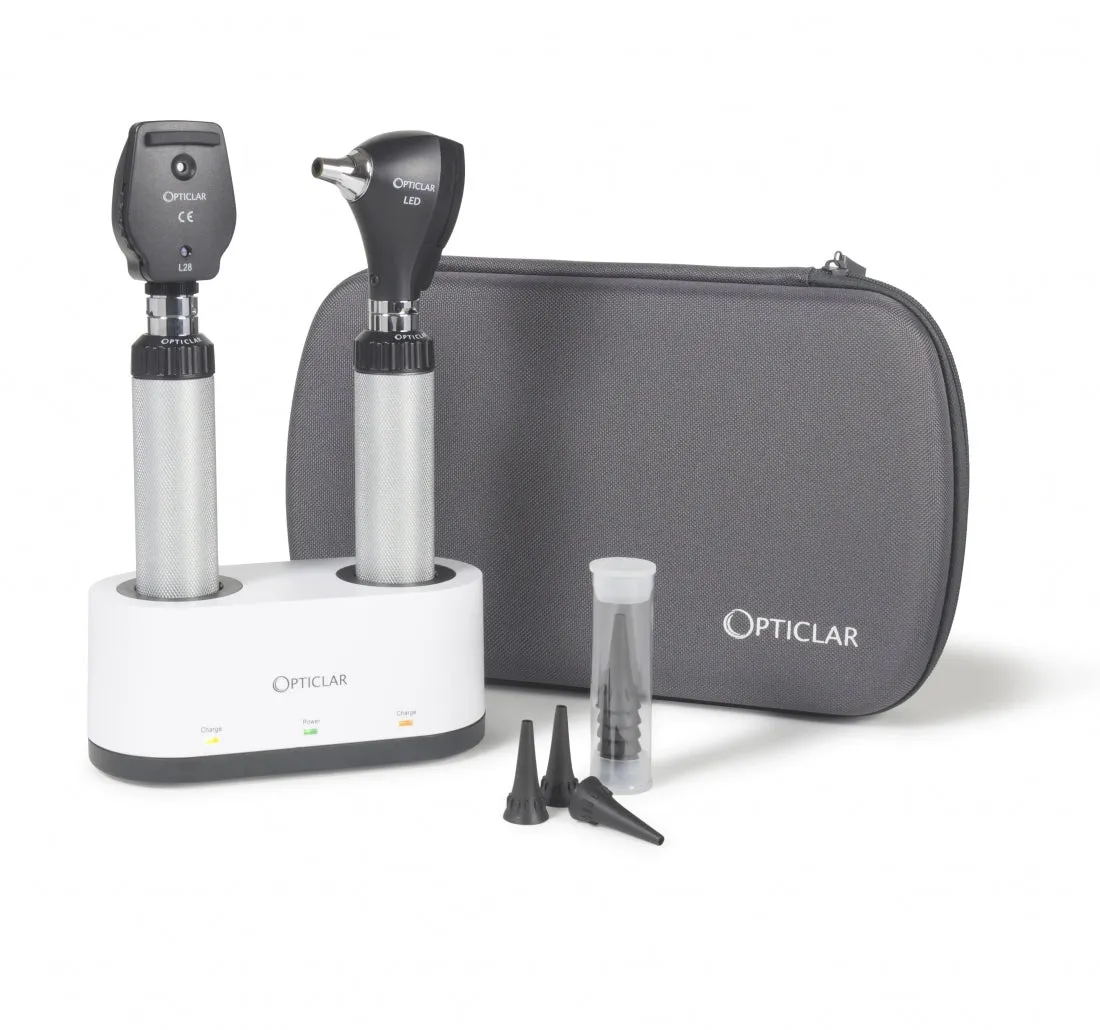 Opticlar - Standard Diagnostic Set - ADAPT Lithium, Desk Rechargeable, 2 Handles