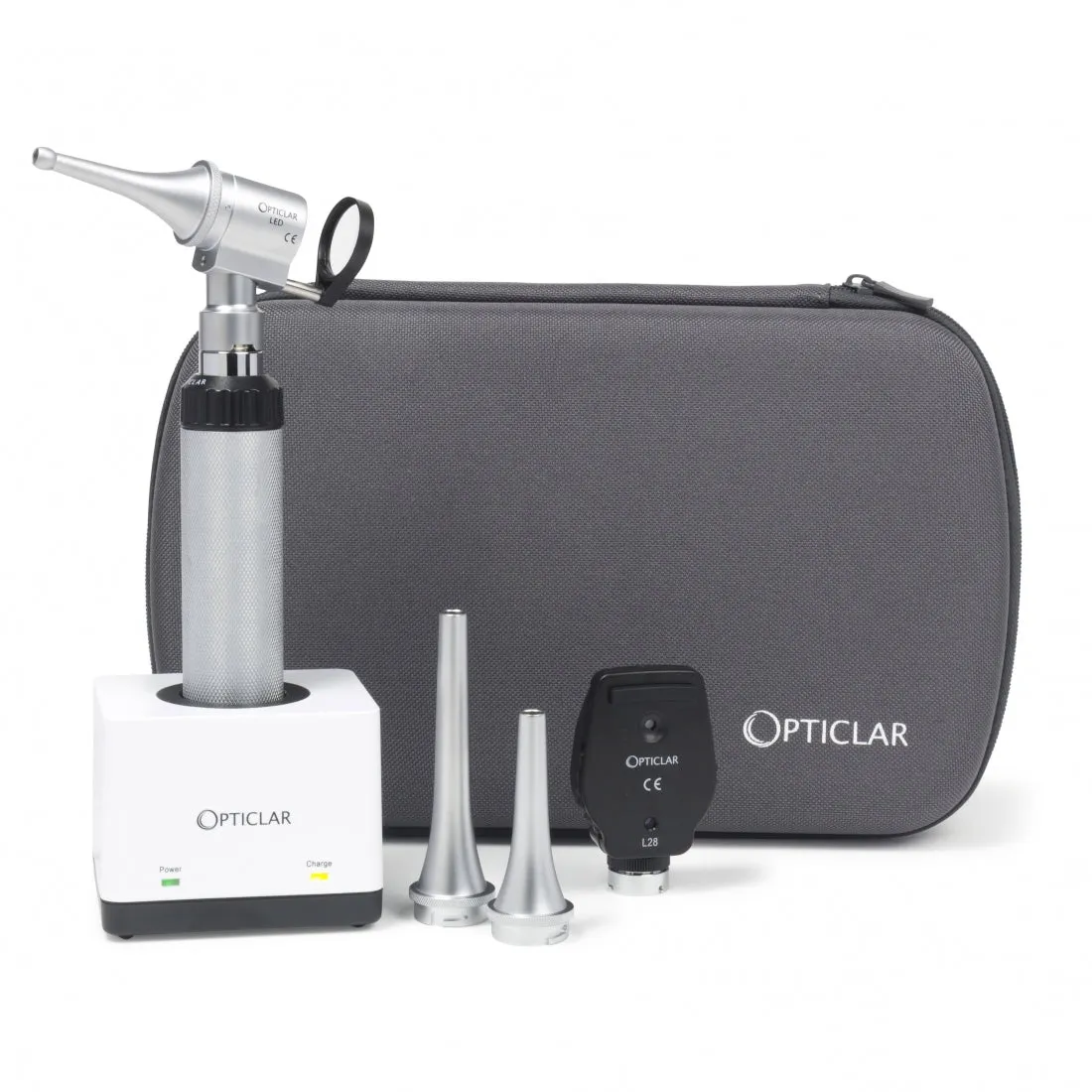 Opticlar - Standard Veterinary Diagnostic Set - 1 ADAPT Lithium Rechargeable Handle, Single Port Charger