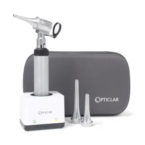 Opticlar - Veterinary Slit Otoscope Set - 1 ADAPT Lithium Rechargeable Handle, Single Port Charger